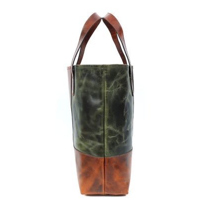 Verona Dual-Tone Leather Tote Bag