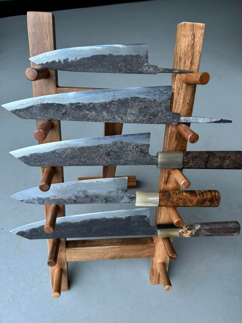 Wooden Knife Tower Rack Stand - Image 3