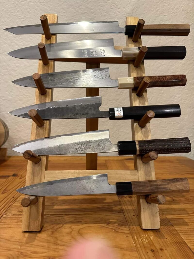 Wooden Knife Tower Rack Stand - Image 4