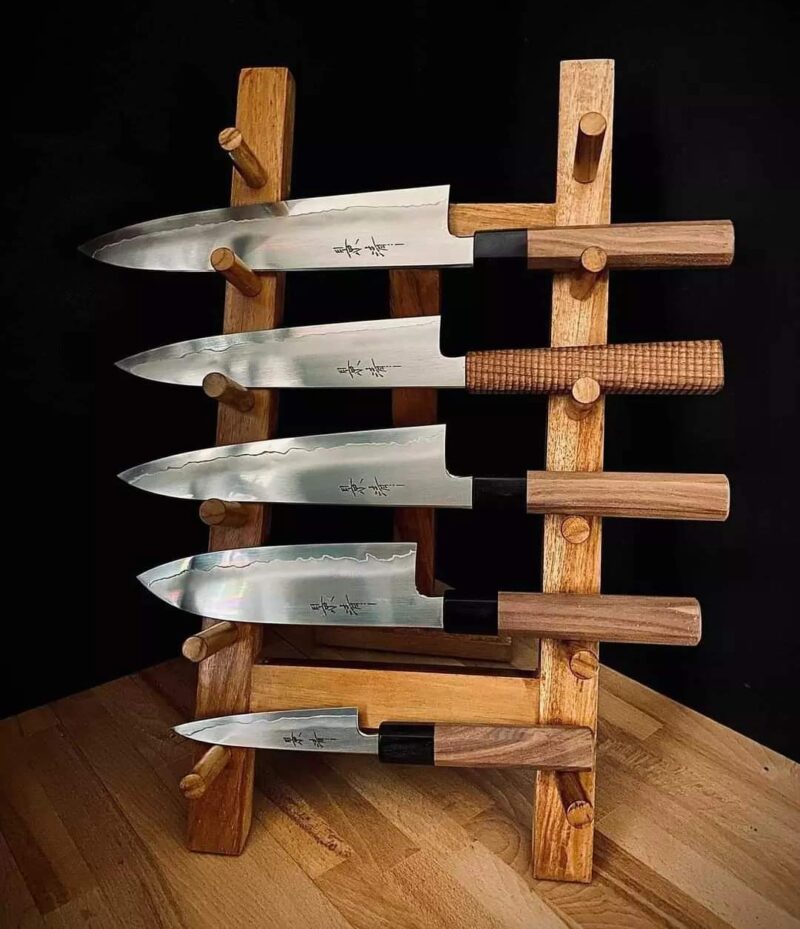 Wooden Knife Tower Rack Stand - Image 6