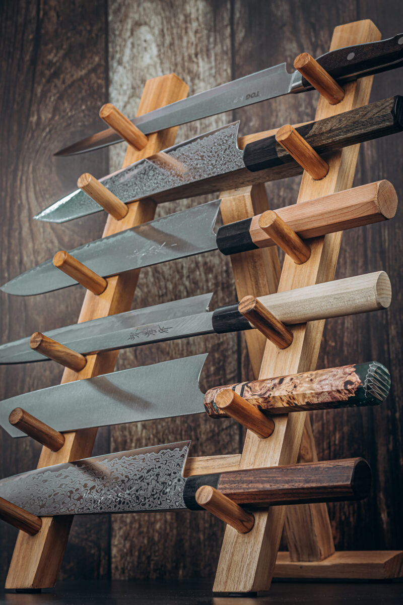 Wooden Knife Tower Rack Stand - Image 2